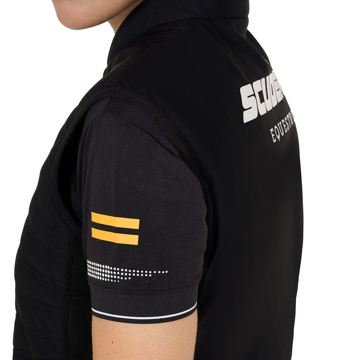 Equestro Women's Slim Fit Vest Scuderia Collection In Technical Fabric #colour_black