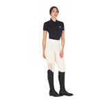 Equestro Women's Full Grip Leggings With Perforated Inserts