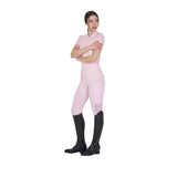 Equestro Women's Full Grip Leggings With Perforated Inserts