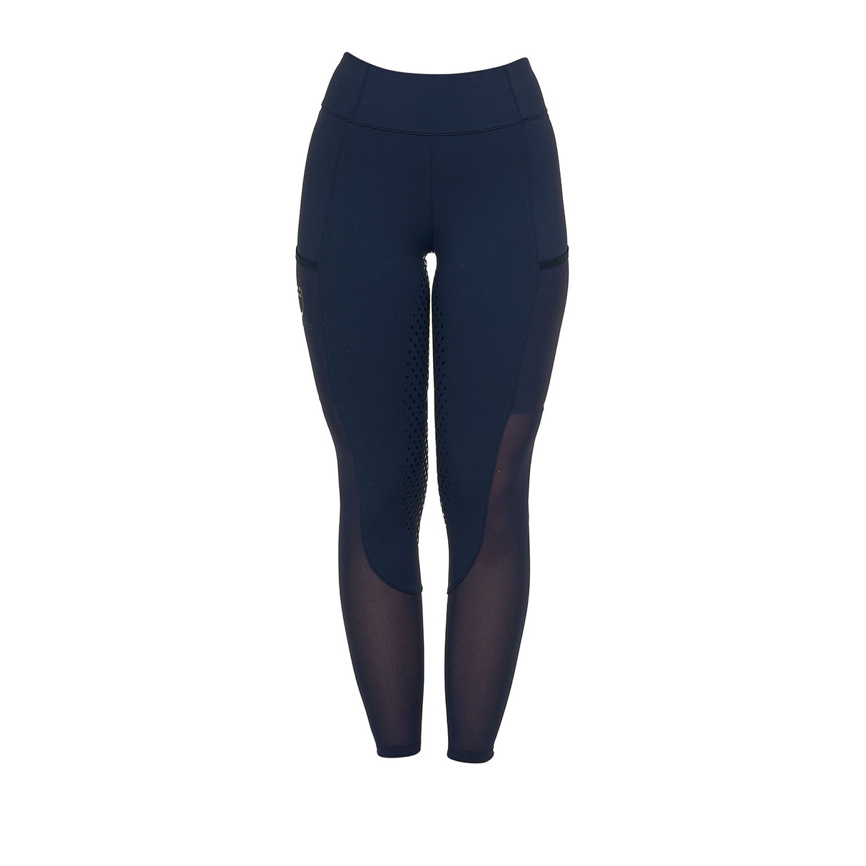 Equestro Women's Full Grip Leggings With Perforated Inserts