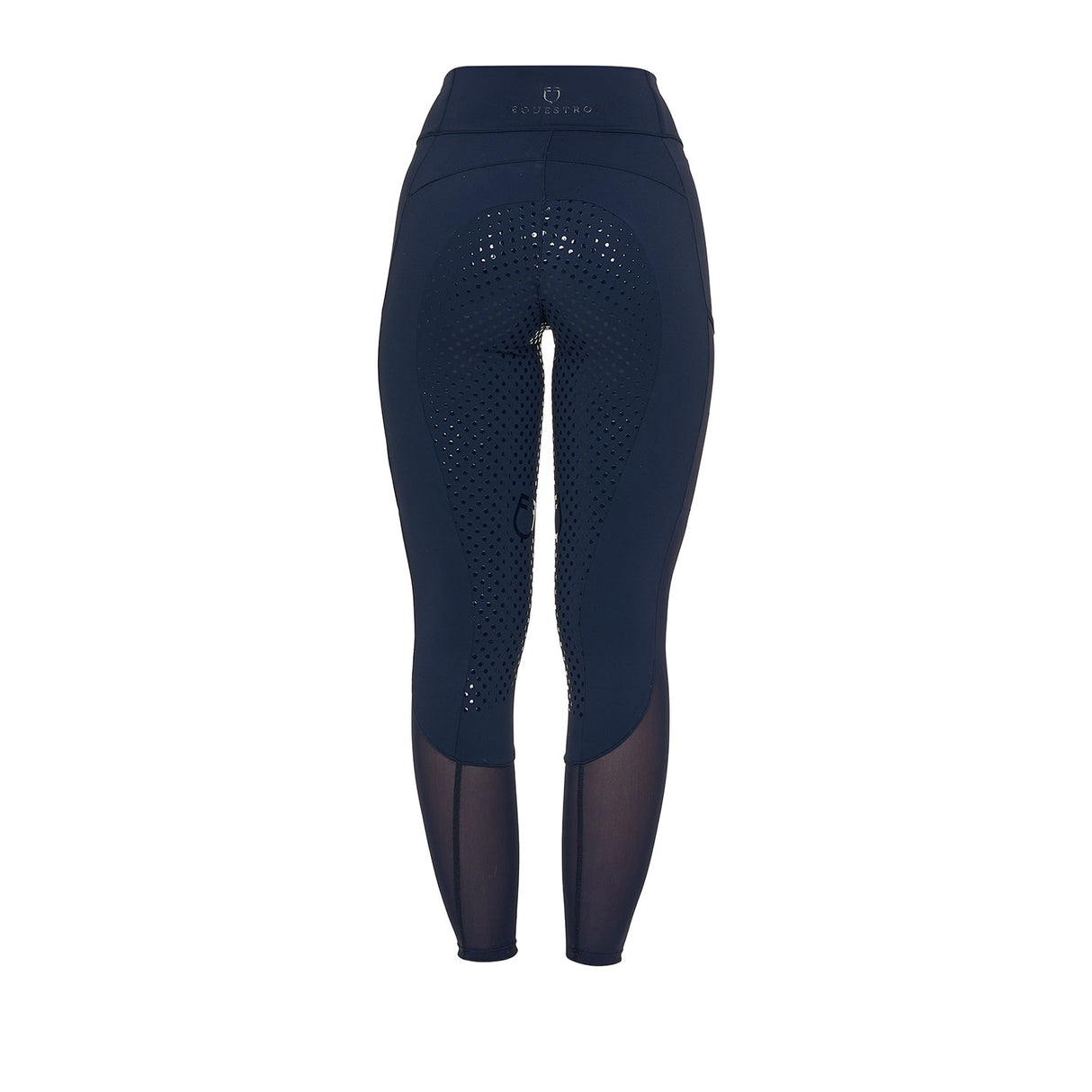 Equestro Women's Full Grip Leggings With Perforated Inserts