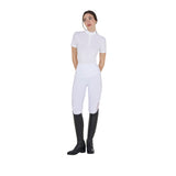 Equestro Women's Full Grip Leggings With Perforated Inserts