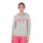 Equestro Women's Hoodie With Zip And Sponge Lettering #colour_grey-fucsia