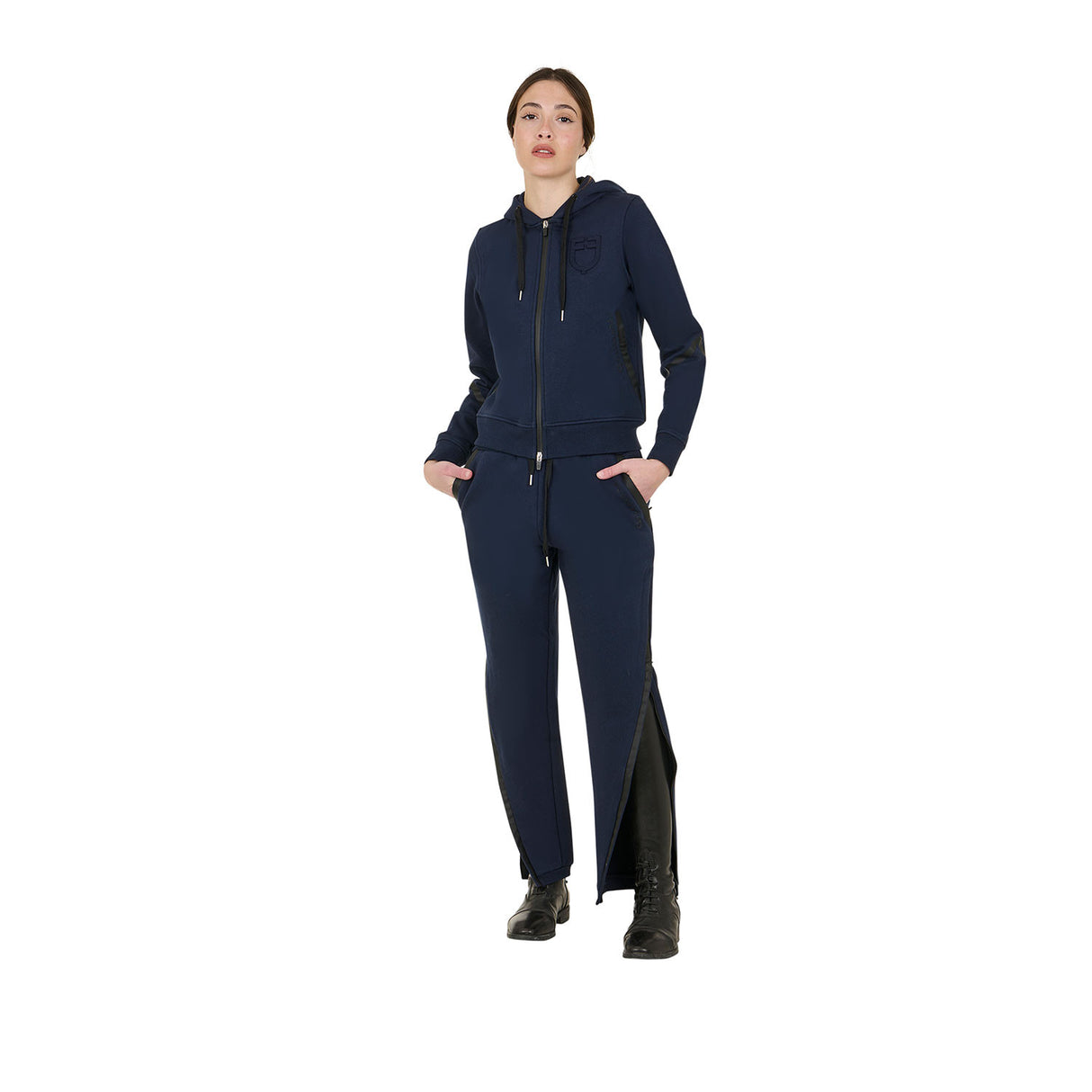 Women's institutional hoodie with front zip