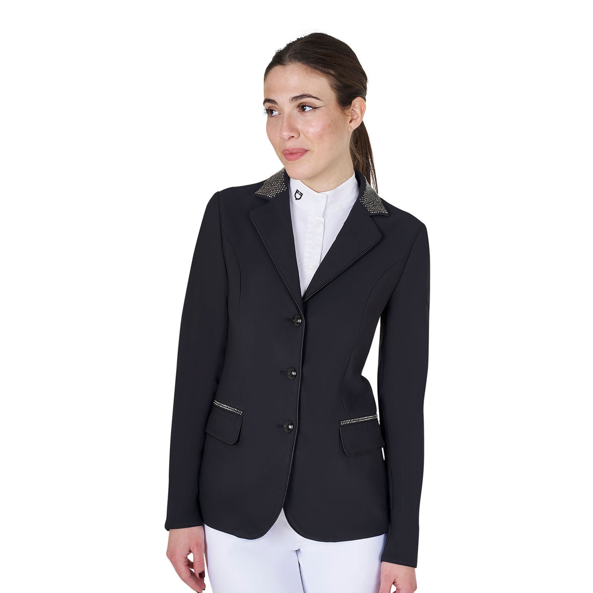 Women's competition jacket with rhinestones