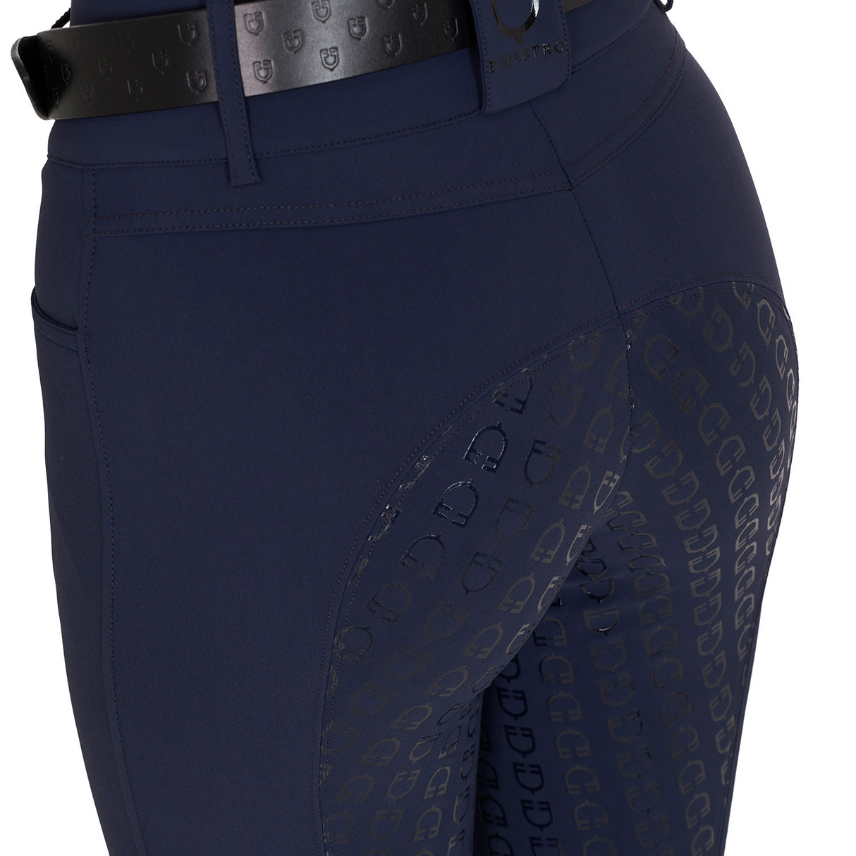 Women's high-waisted knee grip breeches with fleece lining