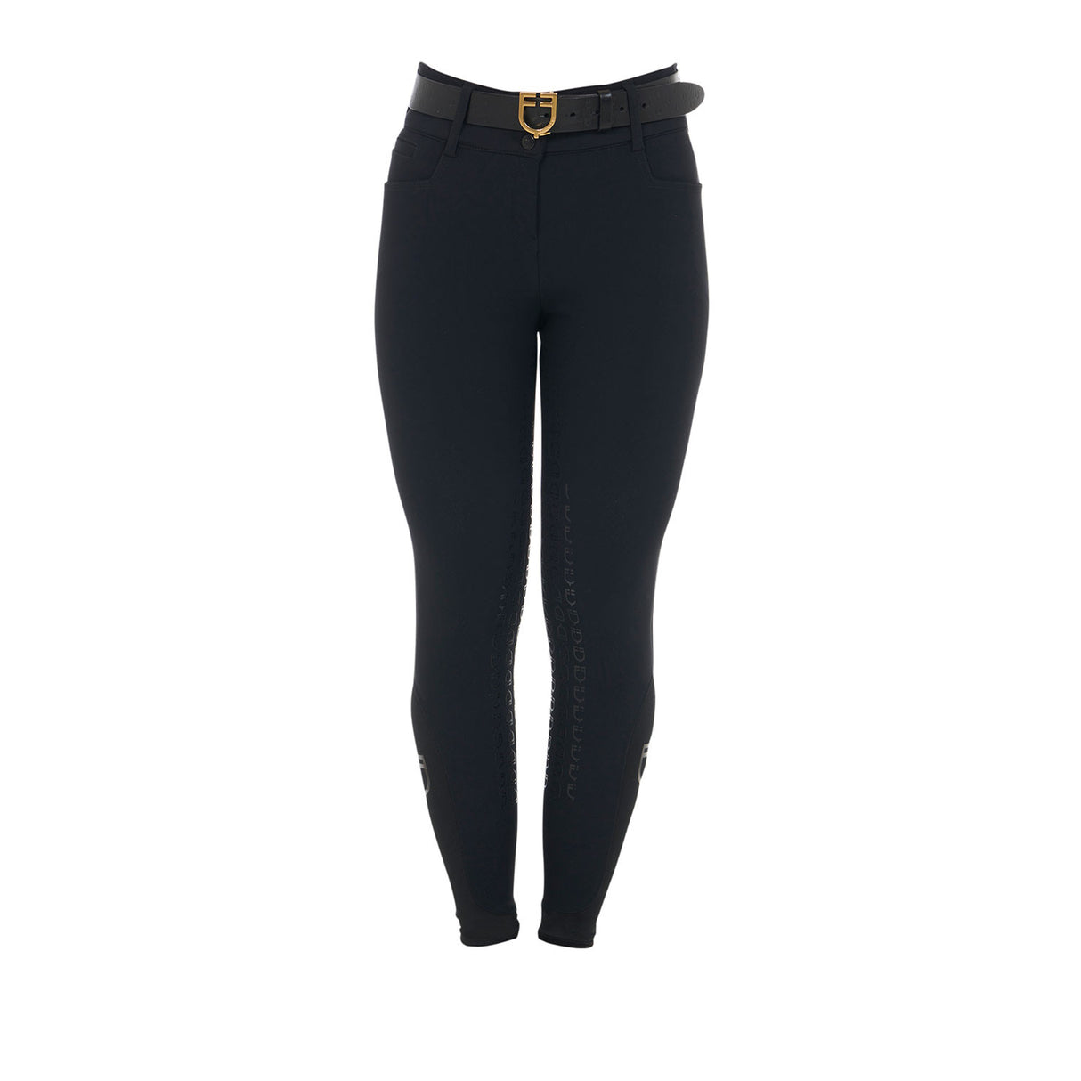 Women's high-waisted knee grip breeches with fleece lining