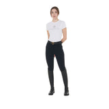 Women's high-waisted knee grip breeches with fleece lining