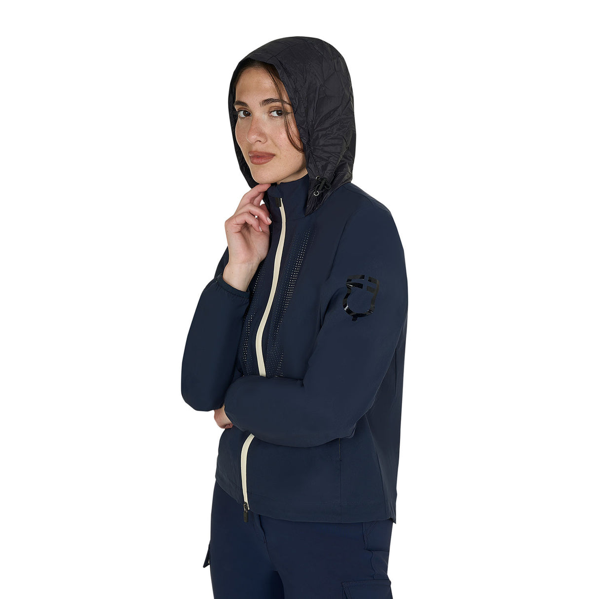 Women's softshell jacket with back logo