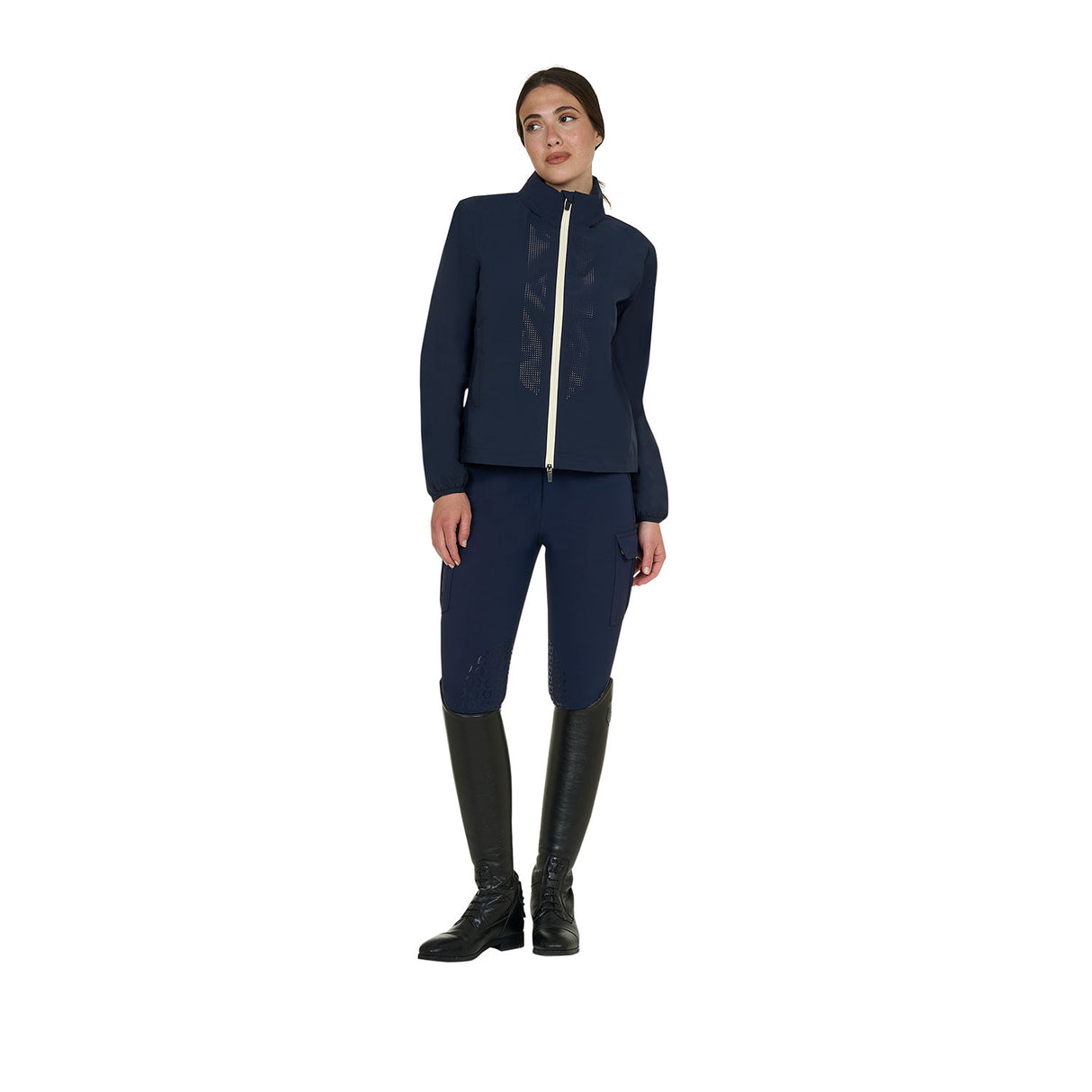 Women's softshell jacket with back logo