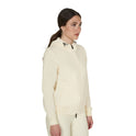 Women's sweatshirt with adjustable hood and zip
