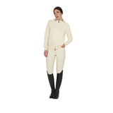 Women's sweatshirt with adjustable hood and zip