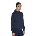 Women's sweatshirt with adjustable hood and zip