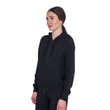 Women's sweatshirt with adjustable hood and zip