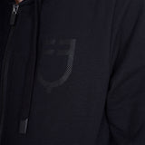 Women's sweatshirt with adjustable hood and zip