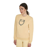 Women's crewneck sweatshirt with chest logo