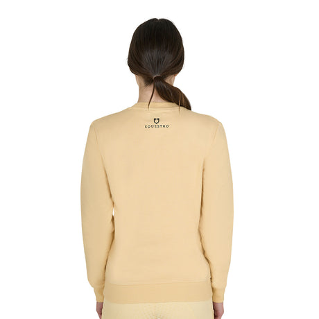 Women's crewneck sweatshirt with chest logo