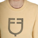 Women's crewneck sweatshirt with chest logo