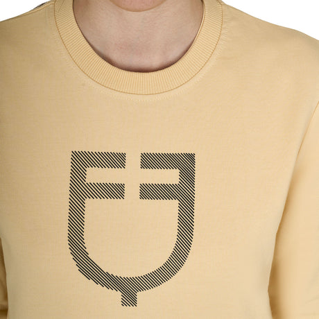 Women's crewneck sweatshirt with chest logo