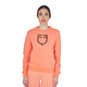 Women's crewneck sweatshirt with chest logo