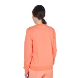 Women's crewneck sweatshirt with chest logo