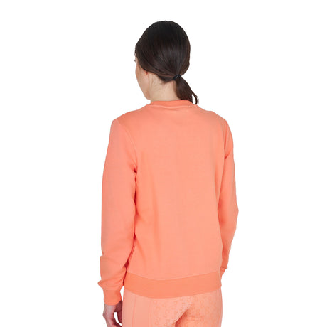 Women's crewneck sweatshirt with chest logo