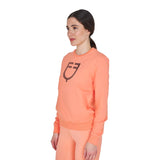 Women's crewneck sweatshirt with chest logo