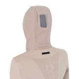 Women's technical hooded sweatshirt with micro-mesh inserts