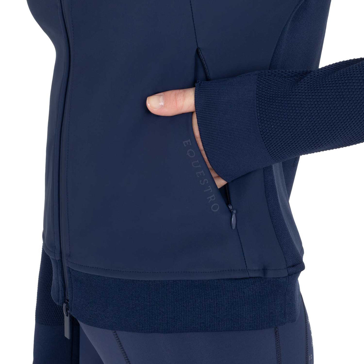 Women's technical hooded sweatshirt with micro-mesh inserts