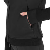 Women's technical hooded sweatshirt with micro-mesh inserts