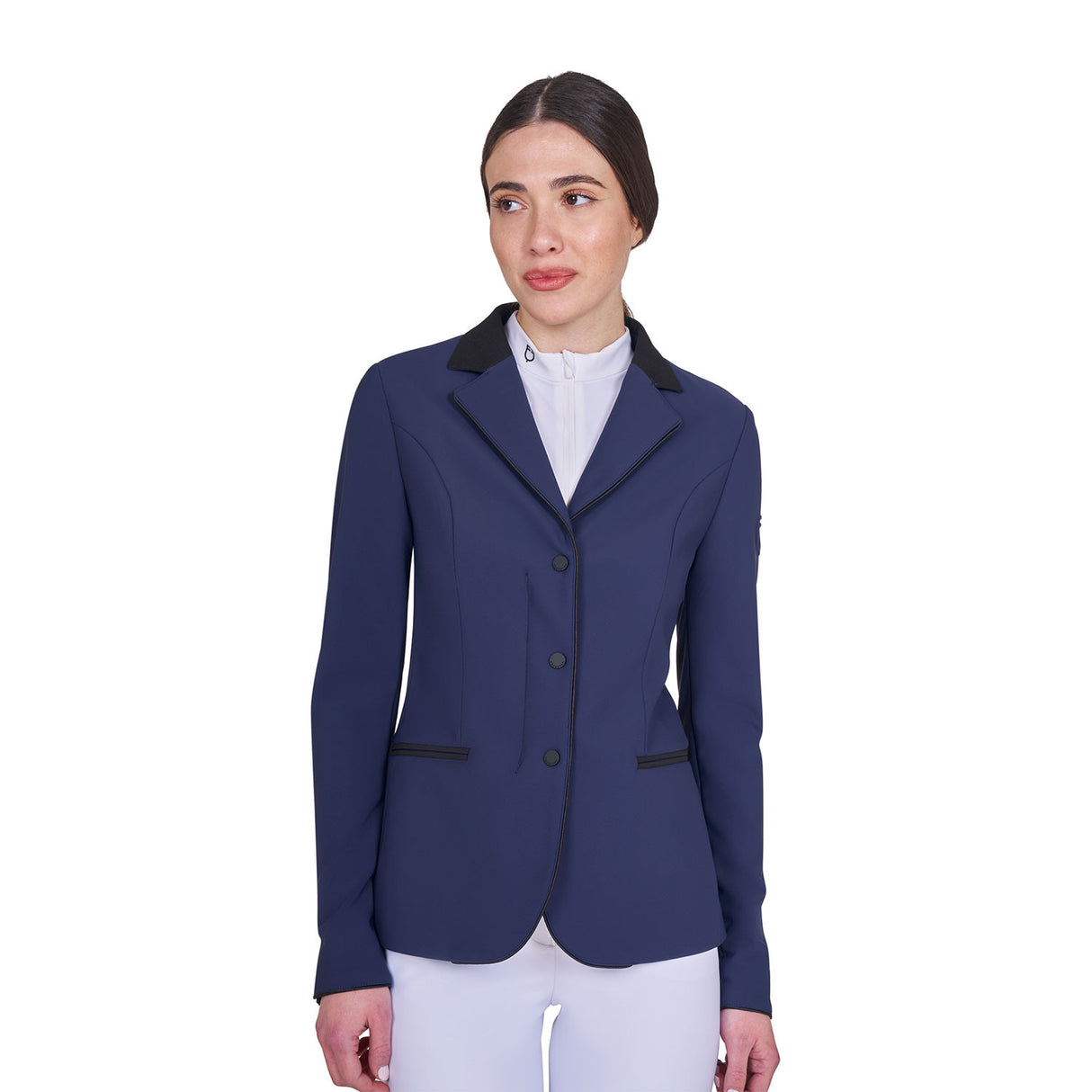 Women's competition jacket with zip and buttons