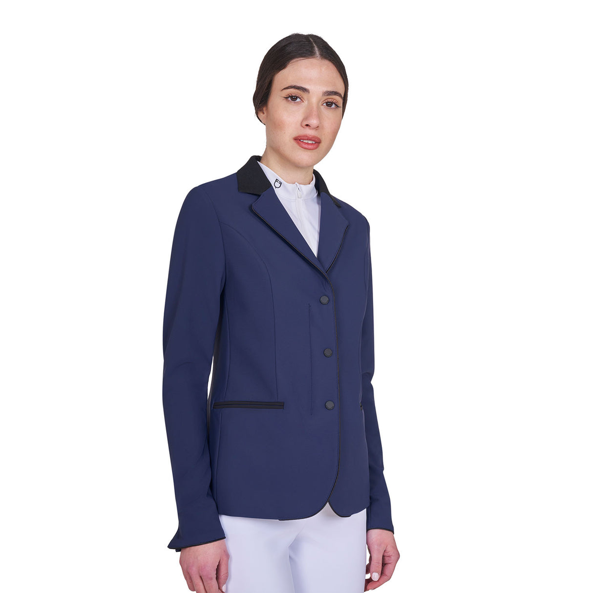Women's competition jacket with zip and buttons