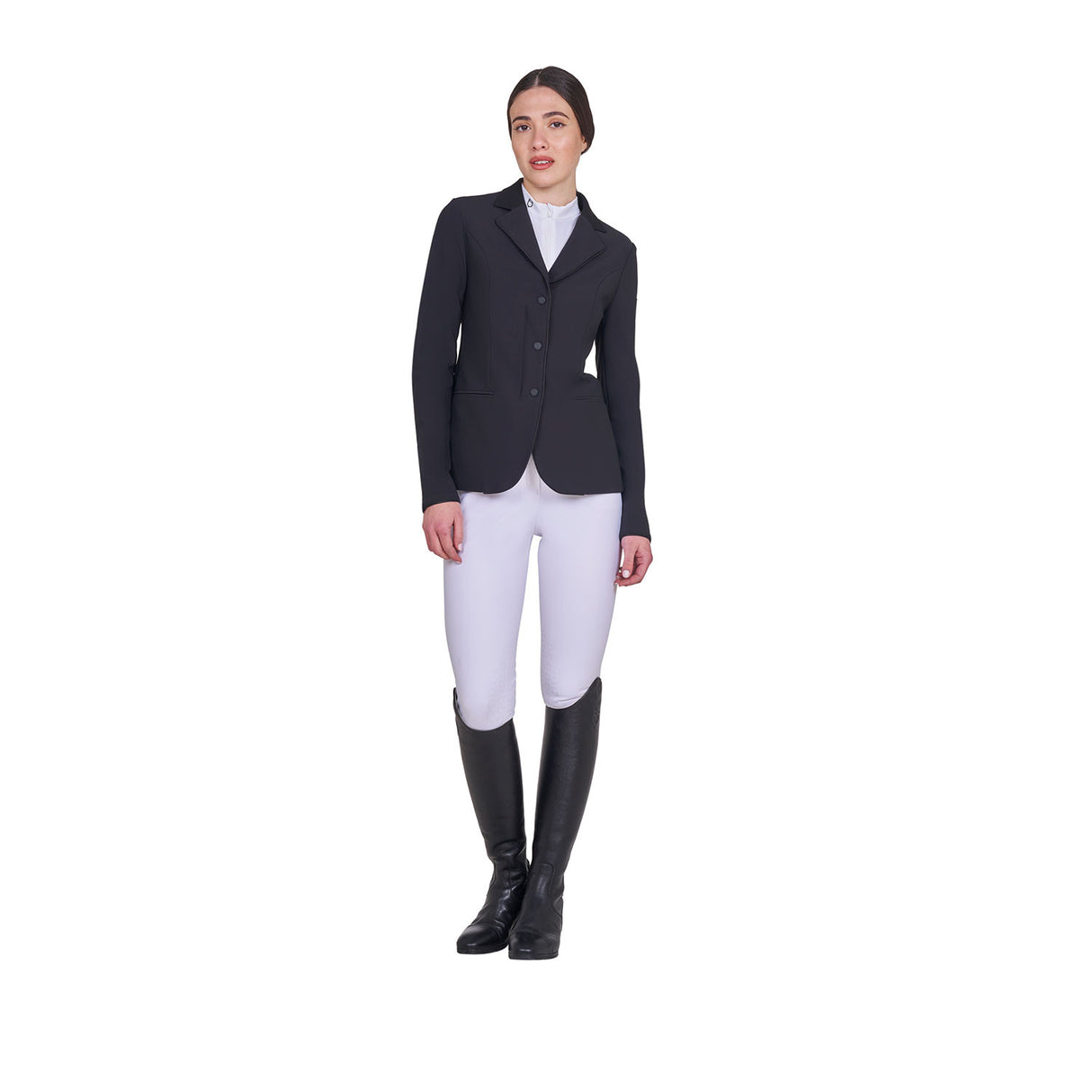 Women's competition jacket with zip and buttons