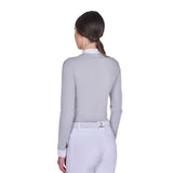 Women's long-sleeved competition polo shirt with zip