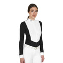 Women's long-sleeved competition polo shirt with zip