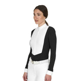 Women's long-sleeved competition polo shirt with zip