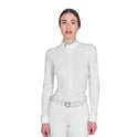 Women's long-sleeved competition polo shirt with zip