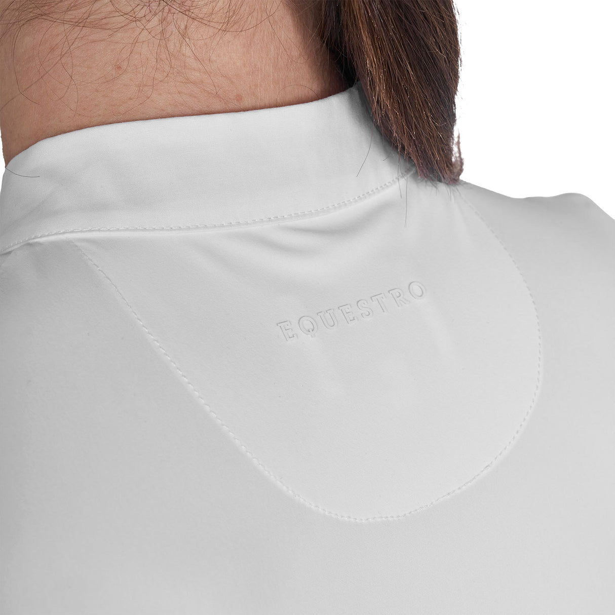 Women's long-sleeved competition polo shirt with zip