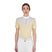 Women's slim fit competition polo shirt with silk-like fabric inserts