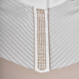 Women's slim fit competition polo shirt with silk-like fabric inserts