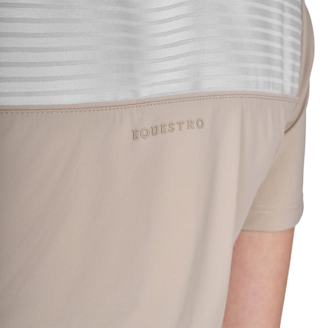 Women's slim fit competition polo shirt with silk-like fabric inserts