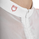 Elegant women's short-sleeve jacquard competition polo