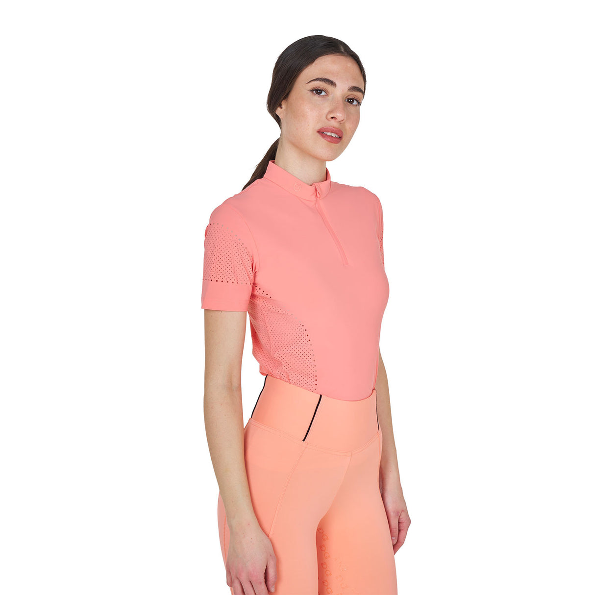 Women's training T-shirt in technical fabric with micro-holes