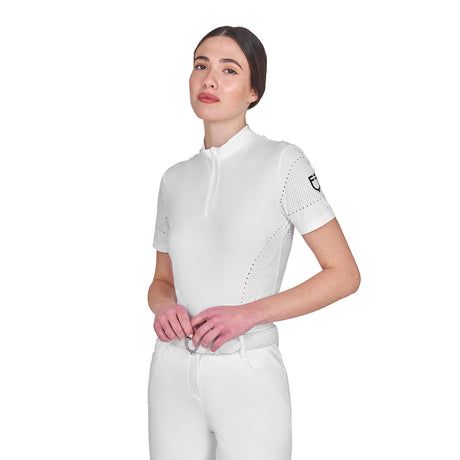 Women's training T-shirt in technical fabric with micro-holes