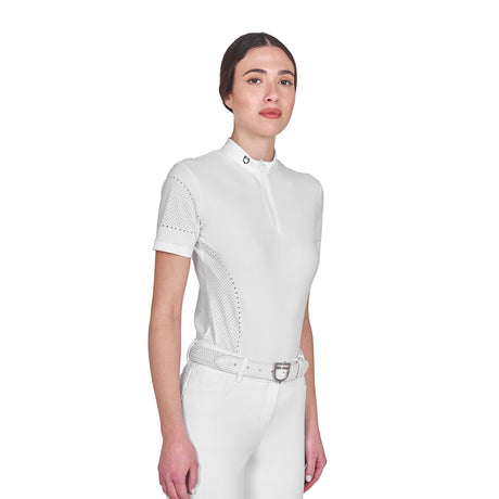 Women's training T-shirt in technical fabric with micro-holes
