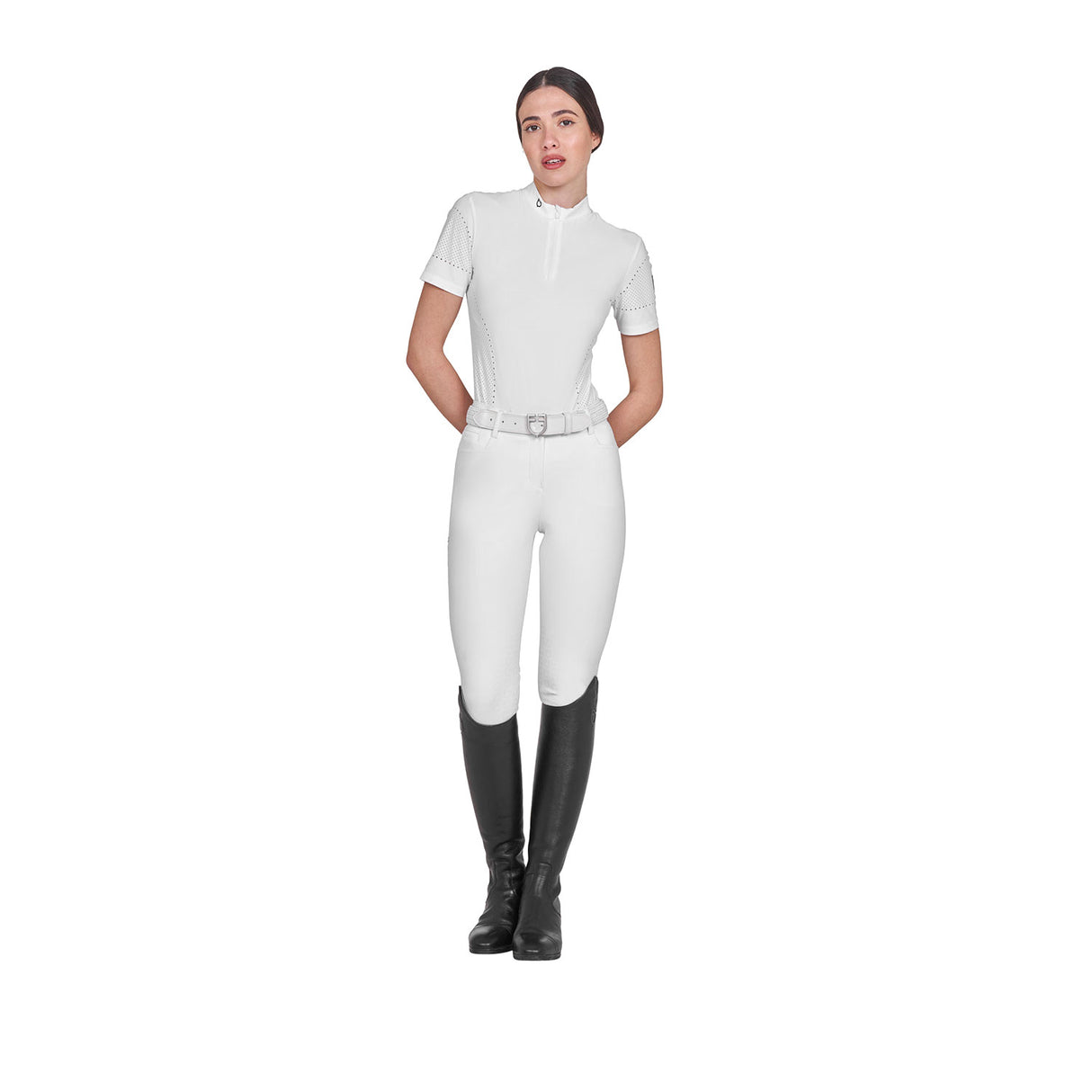 Women's training T-shirt in technical fabric with micro-holes