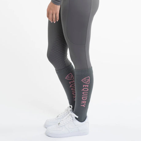 EQUIDRY Waterproof Socks #colour_grey-pale-pink