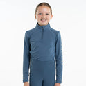 EQUIDRY Children's Water Repellent Base Layer #colour_steel-blue-silver
