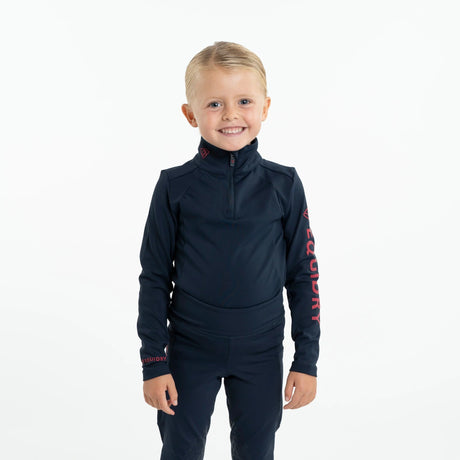 EQUIDRY Children's Water Repellent Base Layer #colour_navy-raspberry