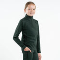 EQUIDRY Children's Water Repellent Base Layer #colour_black-forest-green-black
